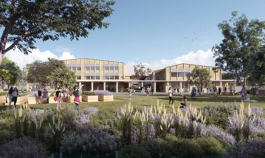 College miribel vue%20cour studiogardoni - Attribut alt par défaut.